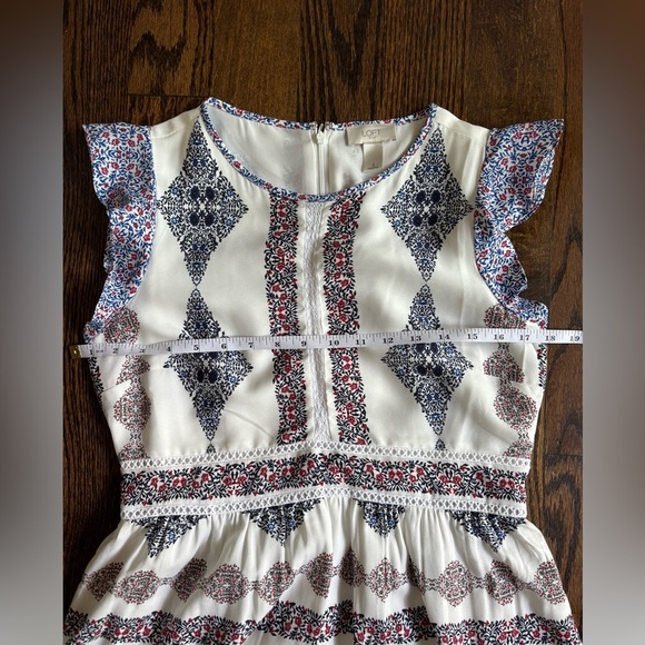 Loft Midi Flutter Sleeve Dress, Size Small - Picture 7 of 11